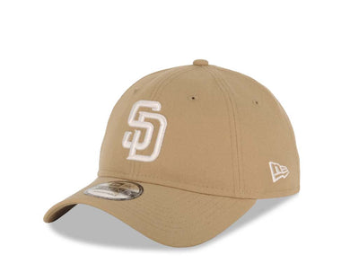 San Diego Padres New Era MLB 9TWENTY 920 Adjustable Cap Hat Khaki Crown/Visor White Logo