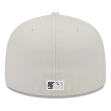 Load image into Gallery viewer, San Diego Padres New Era MLB 59FIFTY 5950 Fitted Cap Hat Stone Crown/Visor Pink/Gray Logo Mother&#39;s Day 2023 Side Patch Pink UV

