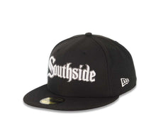 Load image into Gallery viewer, Chicago White Sox New Era MLB 59FIFTY 5950 Fitted Cap Hat Black Crown/Visor White Southside Text/Script Logo (City Connect)

