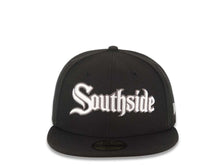 Load image into Gallery viewer, Chicago White Sox New Era MLB 59FIFTY 5950 Fitted Cap Hat Black Crown/Visor White Southside Text/Script Logo (City Connect)
