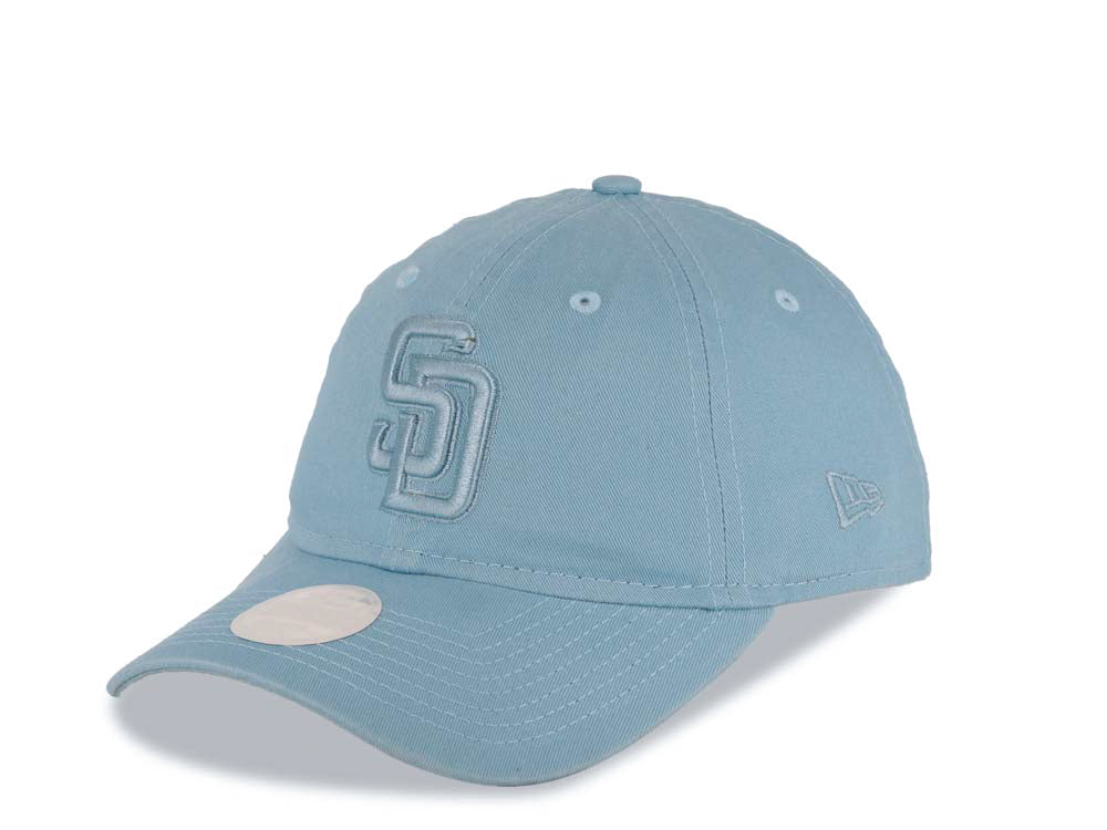 (Women) San Diego Padres New Era MLB 9TWENTY 920 Adjustable Cap Hat Blue Crown/Visor Blue Logo