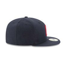 Load image into Gallery viewer, (Youth) Cleveland Indians New Era MLB 59FIFTY 5950 Kids Fitted Cap Hat Navy Blue Crown/Visor Red Logo
