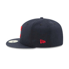 Load image into Gallery viewer, (Youth) Cleveland Indians New Era MLB 59FIFTY 5950 Kids Fitted Cap Hat Navy Blue Crown/Visor Red Logo
