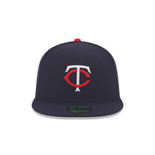 Load image into Gallery viewer, (Youth) Minnesota Twins New Era MLB 59FIFTY 5950 Kids Fitted Cap Hat Navy Blue Crown/Visor White/Red Logo
