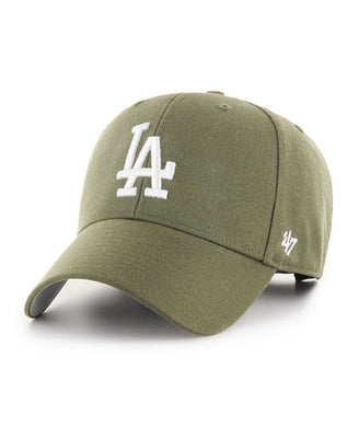 Los Angeles Dodgers '47 MLB MVP Adjustable Cap Hat Olive Green Crown/Visor White Logo