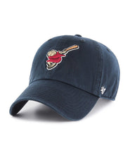 Load image into Gallery viewer, San Diego Padres &#39;47 MLB Clean Up Adjustable Cap Hat Navy  Crown/Visor Maroon/Brown &quot;Swinging Friar&quot; Logo
