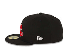 Load image into Gallery viewer, San Diego Padres New Era MLB 59FIFTY 5950 Fitted Cap Hat Black Crown/Visor Red/White Slam Diego Script Logo Petco Park Side Patch Gray UV
