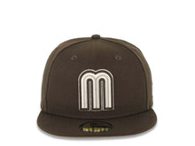 Load image into Gallery viewer, Mexico New Era WBC World Baseball Classic 59FIFTY 5950 Fitted Cap Hat Brown Crown/Visor White/Brown Khaki Logo Khaki UV
