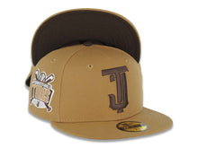 Load image into Gallery viewer, Tijuana Toros New Era LMB 59FIFTY 5950 Fitted Cap Hat Wheat Crown/Visor Brown Logo Desarollo Toros Side Patch Brown UV
