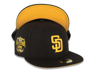 San Diego Padres New Era MLB 59FIFTY 5950 Fitted Cap Hat COLOR1 Crown/Visor COLOR2 Logo 2016 All-Star Game Side Patch