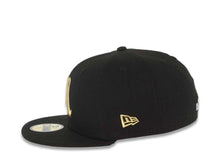 Load image into Gallery viewer, Mexico Carribean Serie New Era 59FIFTY 5950 Fitted Cap Hat Black Crown/Visor Metallic Gold/Green Logo Flag Side Patch
