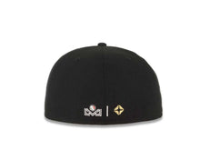 Load image into Gallery viewer, Mexico Carribean Serie New Era 59FIFTY 5950 Fitted Cap Hat Black Crown/Visor Metallic Gold/Green Logo Flag Side Patch
