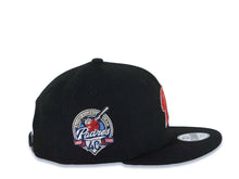 Load image into Gallery viewer, (Youth) San Diego Padres New Era MLB 9FIFTY 950 Kid Snapback Cap Hat Black Crown/Visor Metallic Red/White Logo 40th Anniversary Side Patch Gray UV
