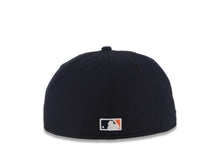 Load image into Gallery viewer, San Diego Padres New Era MLB 59FIFTY 5950 Fitted Cap Hat Navy Blue Crown/Visor Navy Blue/Glow White/Orange Logo 1998 World Series Side Patch Gray UV
