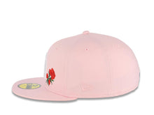 Load image into Gallery viewer, San Diego Padres New Era MLB 59FIFTY 5950 Fitted Cap Hat Pink Crown/Visor White Logo With Rose 1998 World Series Side Patch Gray UV
