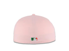 Load image into Gallery viewer, San Diego Padres New Era MLB 59FIFTY 5950 Fitted Cap Hat Pink Crown/Visor White Logo With Rose 1998 World Series Side Patch Gray UV
