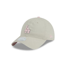 Load image into Gallery viewer, (Women) Los Angeles Dodgers New Era MLB 9TWENTY 920 Adjustable Cap Hat Stone Crown/Visor Pink/Gray Logo (2023 Mother&#39;s Day)
