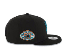 Load image into Gallery viewer, San Diego Padres New Era MLB 9FIFTY 950 Snapback Cap Hat Black Crown/Visor Teal Logo With Palm Trees 50th Anniversary Side Patch Teal UV
