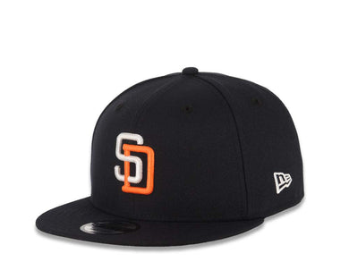 San Diego Padres New Era MLB 9FIFTY 950 Snapback Cap Hat Navy Blue Crown/Visor White/Orange Logo Gray UV (Tony Gywnn)