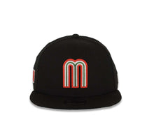 Load image into Gallery viewer, (Youth) Mexico New Era WBC World Baseball Classic 9FIFTY 950 Kid Snapback Cap Hat Black Crown/Visor Team Color Logo Green UV
