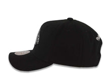Load image into Gallery viewer, Chicago Blackhawks Mitchell &amp; Ness NHL Adjustable Panda Pro Cap Hat Black Crown/Visor Black/White Logo 75th Anniversary Side Patch
