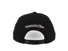 Load image into Gallery viewer, Los Angeles Kings Mitchell &amp; Ness NHL Adjustable Panda Pro Cap Hat Black Crown/Visor Black/White Logo 50th Anniversary Side Patch
