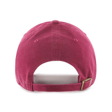 Load image into Gallery viewer, Los Angeles Dodgers &#39;47 Brand MLB Clean Up Adjustable Cap Hat Cardinal Crown/Visor White Logo
