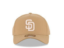 Load image into Gallery viewer, San Diego Padres New Era MLB 9FORTY 940 A-Frame Adjustable Snapback Cap Hat Khaki Crown/Visor White Logo
