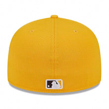 Load image into Gallery viewer, San Diego Padres New Era MLB 59FIFTY 5950 Fitted Cap Hat Yellow Crown/Visor Brown Logo (2024 Spring Training)

