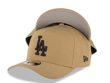 Load image into Gallery viewer, Los Angeles Dodgers New Era MLB 9FORTY 940 Adjustable A-Frame Cap Hat Khaki Crown/Visor Black Logo Gray UV
