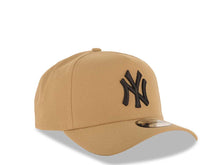 Load image into Gallery viewer, New York Yankees New Era MLB 9FORTY 940 Adjustable A-Frame Cap Hat Khaki Crown/Visor Black Logo Gray UV
