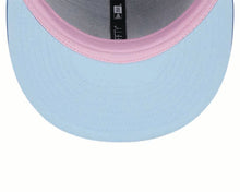 Load image into Gallery viewer, Los Angeles Dodgers New Era MLB 59FIFTY 5950 Fitted Cap Hat Dark Sky Blue Crown/Visor Pink/White Logo 1988 World Series Side Patch (Color Pack)
