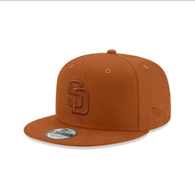 Load image into Gallery viewer, San Diego Padres New Era MLB 9FIFTY 950 Snapback Cap Hat Dark Brown Crown/Visor Dark Brown Logo (Color Pack)
