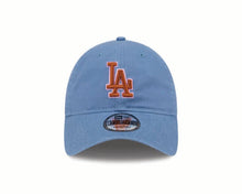 Load image into Gallery viewer, Los Angeles Dodgers New Era MLB 9TWENTY 920 Adjustable Cap Hat Dark Sky Blue Crown/Visor Dark Orange/Pink Logo (Color Pack)
