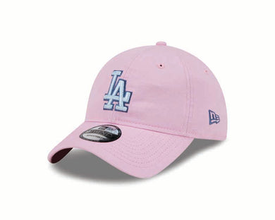 Los Angeles Dodgers New Era MLB 9TWENTY 920 Adjustable Cap Hat Pink Crown/Visor Sky Blue/Dark Blue Logo (Color Pack)