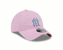Load image into Gallery viewer, New York Yankees New Era MLB 9TWENTY 920 Adjustable Cap Hat Pink Crown/Visor Sky Blue/Dark Blue Logo (Color Pack)
