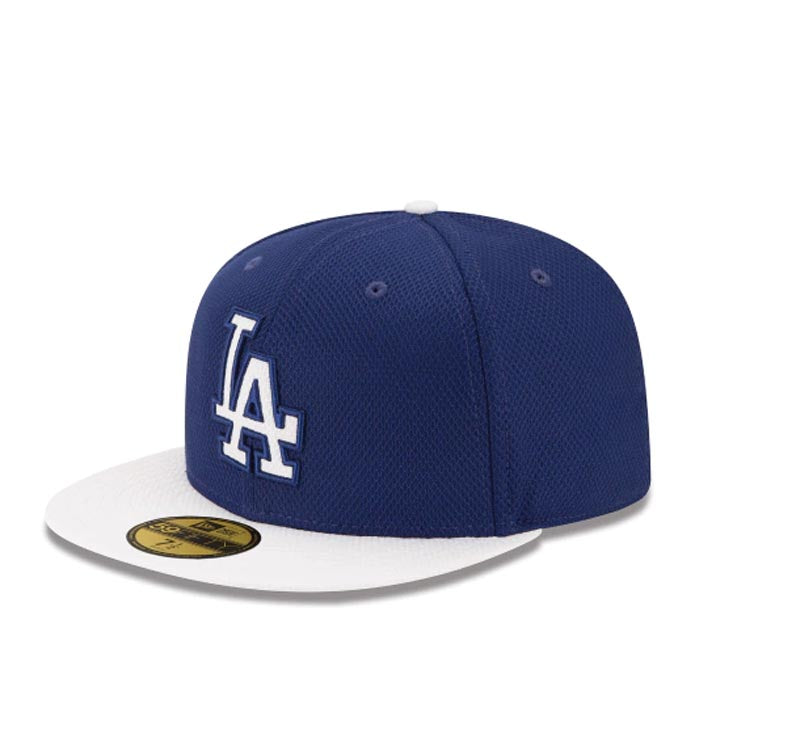 Los Angeles Dodgers New Era MLB 59FIFTY 5950 Fitted Cap Hat Royal Blue Crown White Visor White Logo (Diamond Era)