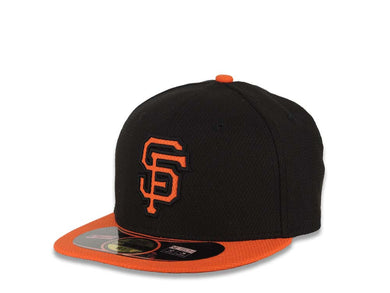 (Youth/Adult) San Francisco Giants New Era 59FIFTY 5950 Diamond Era Kid Fitted Cap Hat Black Crown Orange Visor Orange/Black Logo