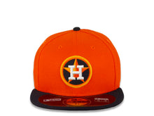 Load image into Gallery viewer, Houston Astros New Era MLB 59FIFTY 5950 Fitted Mesh Cap Hat Orange/Navy Crown/Visor White/Orange/Navy Logo 
