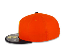 Load image into Gallery viewer, Houston Astros New Era MLB 59FIFTY 5950 Fitted Mesh Cap Hat Orange/Navy Crown/Visor White/Orange/Navy Logo 
