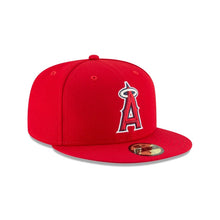 Load image into Gallery viewer, Los Angeles Anaheim Angels New Era MLB 59FIFTY 5950 Onfield Fitted Cap Hat Red Crown/Visor Team Color Logo
