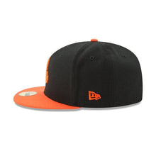 Load image into Gallery viewer, Baltimore Orioles New Era MLB 59FIFTY 5950 Fitted Cap Hat Black Crown Orange Visor Orange Logo 
