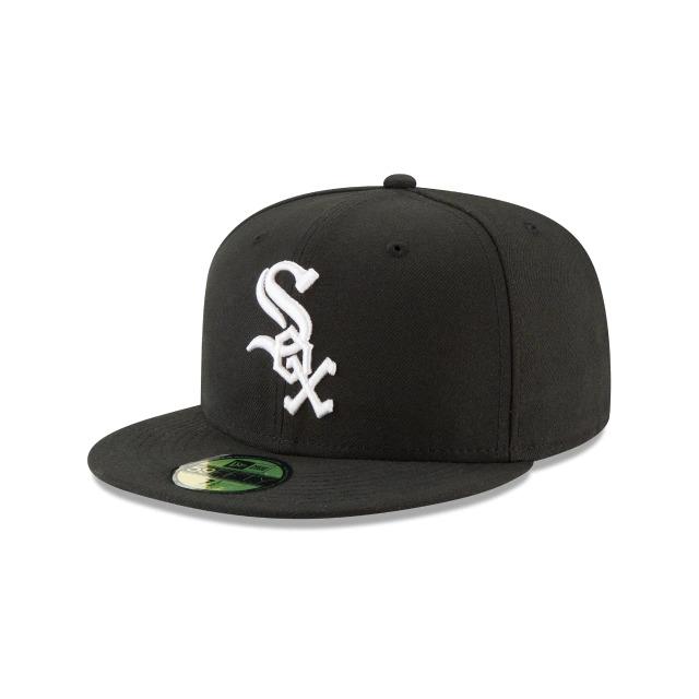 Chicago White Sox New Era MLB 59FIFTY 5950 Fitted Cap Hat Team Color Black Crown/Visor White Logo 