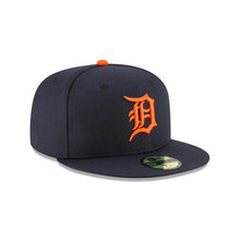 Load image into Gallery viewer, Detroit Tigers New Era MLB 59FIFTY 5950 Fitted Cap Hat Team Color Navy Crown/Visor Orange Logo 
