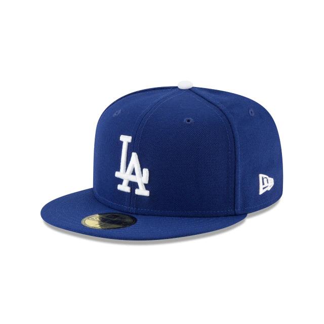 Los Angeles Dodgers New Era MLB 59FIFTY 5950 Fitted Cap Hat Team Color Royal Blue Crown/Visor White Logo 
