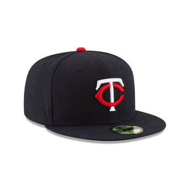 Minnesota Twins New Era MLB 59FIFTY 5950 Fitted Cap Hat Navy Crown/Visor White/Red Team Color Logo