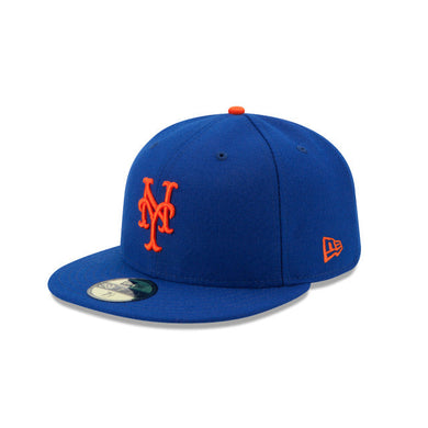 New York Mets New Era MLB 59FIFTY 5950 Fitted Cap Hat COLOR1 Crown/Visor COLOR2 Logo