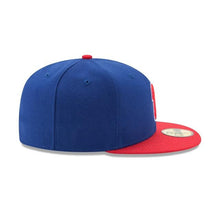 Load image into Gallery viewer, Philadelphia Phillies New Era MLB 59FIFTY 5950 Fitted Cap Hat Team Color Royal Blue Crown Red Visor Red/White Logo 
