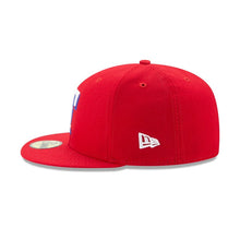 Load image into Gallery viewer, Texas Rangers New Era 59FIFTY 5950 Fitted Cap Hat Red Crown/Visor White/Royal Blue Logo 
