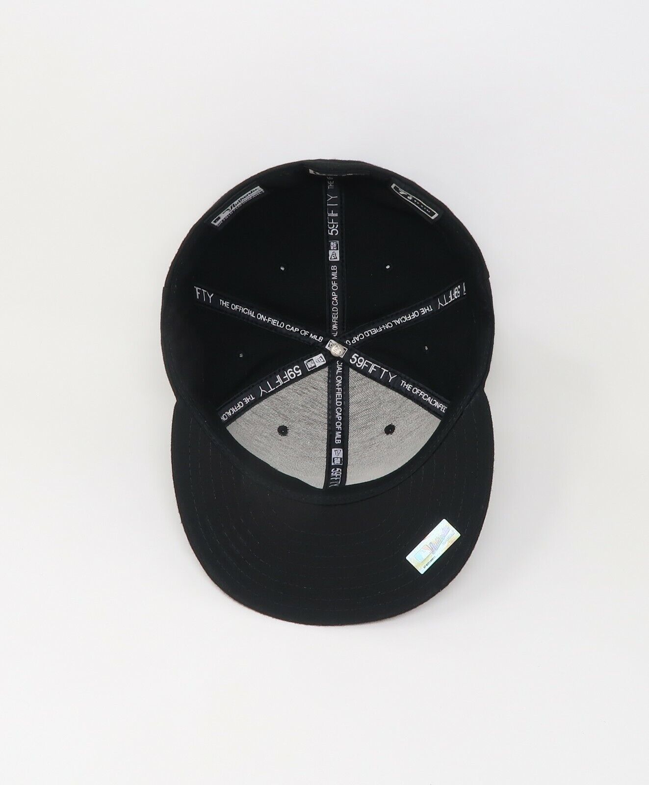 Toronto Blue Jays New Era 59FIFTY 5950 Fitted Cap Hat Black Crown/Visor Sky Blue TLogo 6 7/8